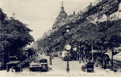 Carte postale ancienne Boulevard des Italiens — Paris 9e (Paris)