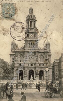 Carte postale ancienne Eglise de La Trinite — Paris 9e (Paris)