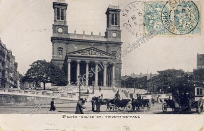 Carte postale ancienne Eglise St Vincent de Paul — Paris 10e (Paris)