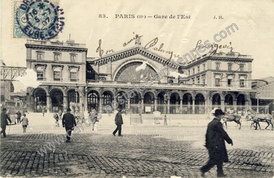 Carte postale ancienne Gare de l'Est — Paris 10e (Paris)