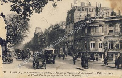Carte postale ancienne Boulevard des Italiens — Paris 11e (Paris)