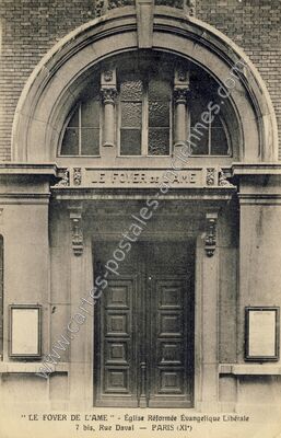 Carte postale ancienne Eglise Reformee Evangelique — Paris 11e (Paris)