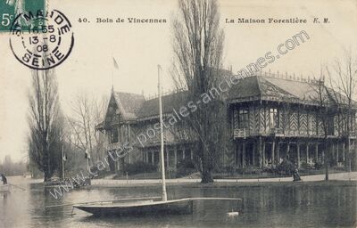 Carte postale ancienne Bois de Vincennes — Paris 12e (Paris)