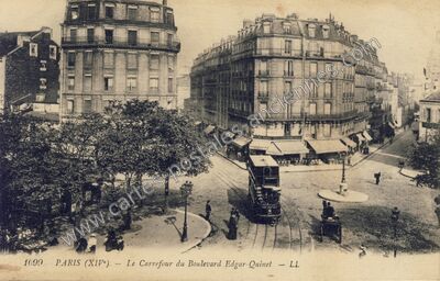 Carte postale ancienne Boulevard Edgar Quinet — Paris 14e (Paris)