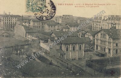 Carte postale ancienne Hopital St Joseph — Paris 14e (Paris)