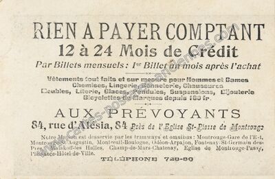 Carte postale ancienne Rue d'Alesia — Paris 14e (Paris)