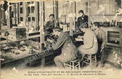 Carte postale ancienne Ecole Violet — Paris 15e (Paris)
