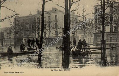 Carte postale ancienne I Place St Charles — Paris 15e (Paris)