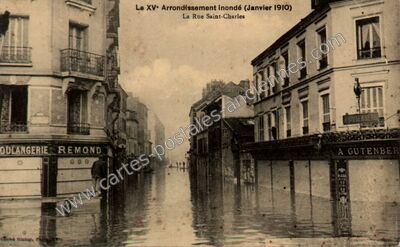 Carte postale ancienne I Rue St Charles — Paris 15e (Paris)