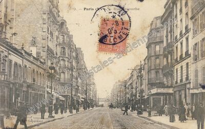 Carte postale ancienne Rue Lecourbe — Paris 15e (Paris)