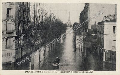 Carte postale ancienne Rue St Charles — Paris 15e (Paris)