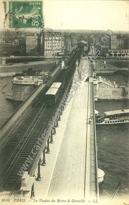 Carte postale ancienne Viaduc de Grenelle — Paris 15e (Paris)