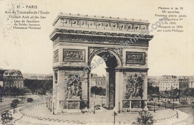 Carte postale ancienne Arc de Triomphe de l'Etoile — Paris 16e (Paris)