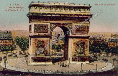 Carte postale ancienne Arc de Triomphe de l'Etoile — Paris 16e (Paris)