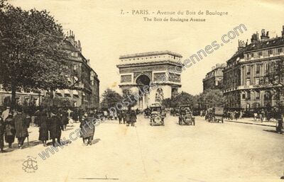 Carte postale ancienne Avenue du bois de boulogne — Paris 16e (Paris)