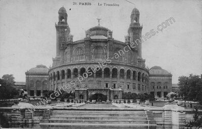 Carte postale ancienne palais du trocadero — Paris 16e (Paris)