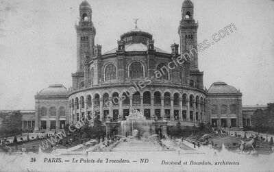 Carte postale ancienne Palais du Trocadero — Paris 16e (Paris)