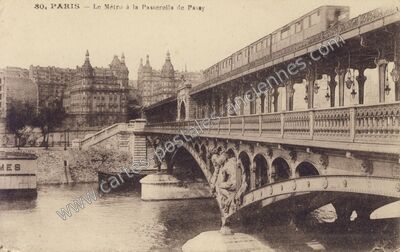 Carte postale ancienne Passerelle de Passy — Paris 16e (Paris)
