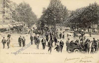 Carte postale ancienne Avenue de la Grande Armee — Paris 17e (Paris)