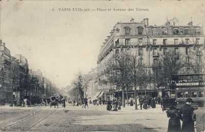 Carte postale ancienne Place des Ternes — Paris 17e (Paris)