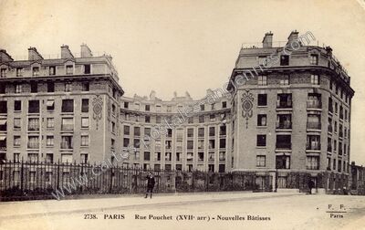 Carte postale ancienne rue pouchet — Paris 17e (Paris)