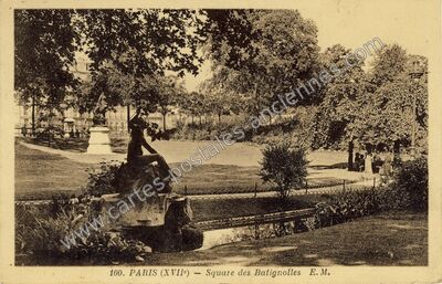 Carte postale ancienne Square des Batignolles — Paris 17e (Paris)