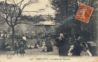 Carte postale ancienne Square des Epinettes — Paris 17e (Paris)