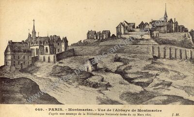 Carte postale ancienne abbaye de montmartre — Paris 18e (Paris)