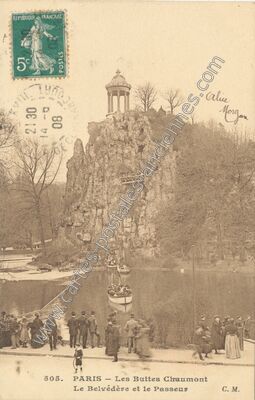 Carte postale ancienne Buttes Chaumont — Paris 19e (Paris)
