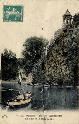 Carte postale ancienne Buttes Chaumont — Paris 19e (Paris)