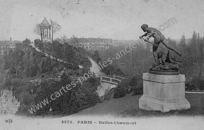 Carte postale ancienne Buttes Chaumont — Paris 19e (Paris)