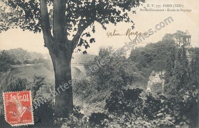 Carte postale ancienne Buttes Chaumont — Paris 19e (Paris)