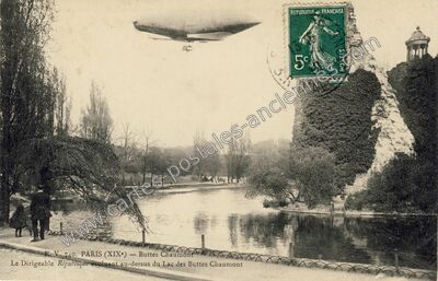 Carte postale ancienne Buttes Chaumont — Paris 19e (Paris)