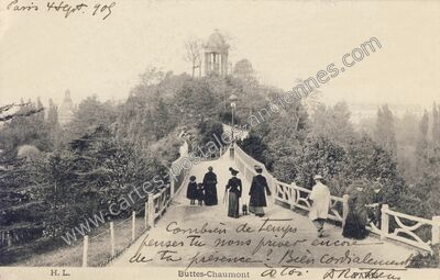 Carte postale ancienne Buttes Chaumont — Paris 19e (Paris)