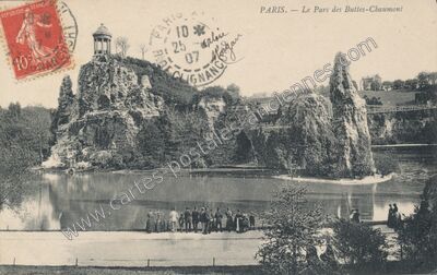 Carte postale ancienne Buttes Chaumont — Paris 19e (Paris)