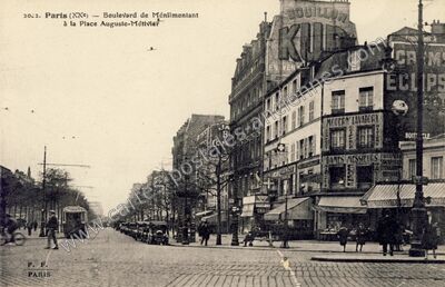 Carte postale ancienne Boulevard de Menilmontant — Paris 20e (Paris)