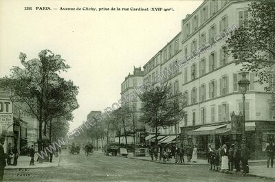 Carte postale ancienne Avenue de Clichy — Paris 17e (Paris)