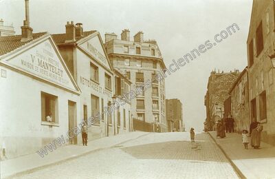 Carte postale ancienne Rue Pouchet — Paris 17e (Paris)