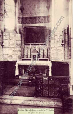 Carte postale ancienne eglise st georges de la villette — Paris 19e (Paris)