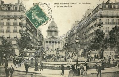 Carte postale ancienne rue soufflot — Paris 5e (Paris)