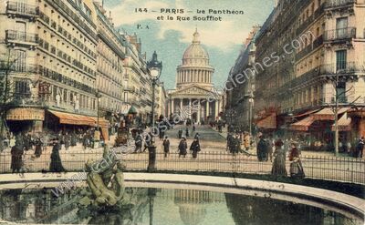 Carte postale ancienne Rue Soufflot — Paris 5e (Paris)