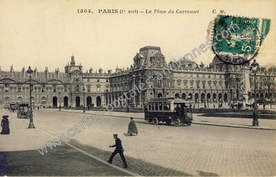 Carte postale ancienne Place du Carrousel — Paris 1e (Paris)