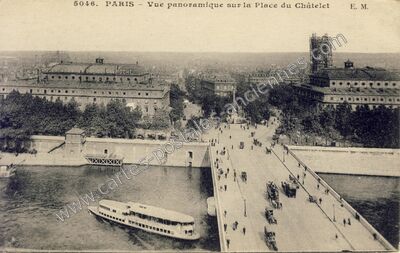 Carte postale ancienne Place du Chatelet — Paris 1e (Paris)