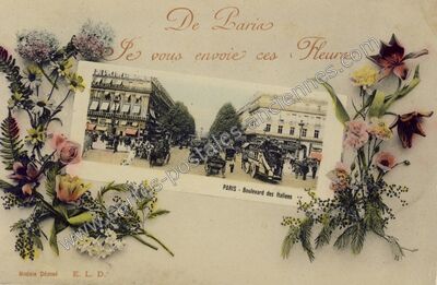 Carte postale ancienne Boulevard des Italiens — Paris 2e (Paris)