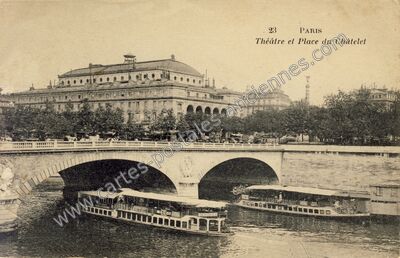 Carte postale ancienne Theatre du Chatelet — Paris 1e (Paris)