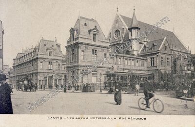 Carte postale ancienne Les Arts et metiers rue Reaumur — Paris 3e (Paris)