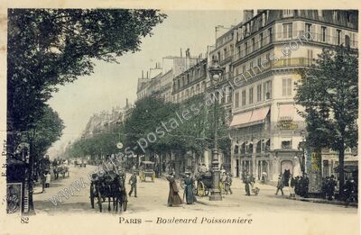Carte postale ancienne Boulevard Poissonniere — Paris 2e (Paris)