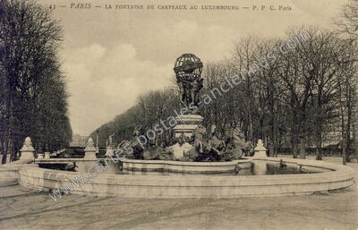 Carte postale ancienne Fontaine de Carpeaux Luxembourg — Paris 6e (Paris)