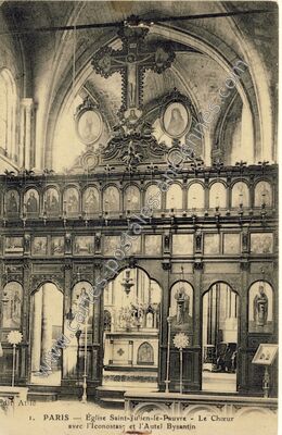 Carte postale ancienne Eglise St Julien le Pauvre — Paris 5e (Paris)