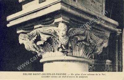 Carte postale ancienne eglise st julien le pauvre — Paris 5e (Paris)